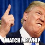 Trump3 | WATCH ME WHIP | image tagged in trump3 | made w/ Imgflip meme maker