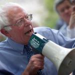 Bernie Sanders megaphone