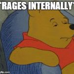Winnie the Pooh  | *RAGES INTERNALLY* | image tagged in winnie the pooh  | made w/ Imgflip meme maker