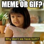 Then Imgflip was born! | MEME OR GIF? | image tagged in why not both | made w/ Imgflip meme maker