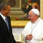 Pope Obama laughing