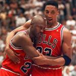Scottie Pippen and Michael Jordan