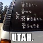 Utah Stick Figure Family meme