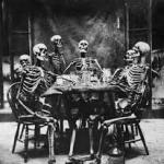 skeleton table meme