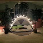 Tent in house