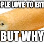 twinkie doge | PEOPLE LOVE TO EAT ME BUT WHY | image tagged in twinkie doge | made w/ Imgflip meme maker