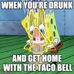 When u got dat dank sak | WHEN YOU'RE DRUNK AND GET HOME WITH THE TACO BELL | image tagged in when u got dat dank sak | made w/ Imgflip meme maker