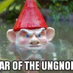 Ungnomable | FEAR OF THE UNGNOME | image tagged in fear the ungnome,mystery,memes,scary | made w/ Imgflip meme maker