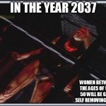 Jessica Collins | IN THE YEAR 2037 WOMEN BETWEEN THE AGES OF 18 TO 50 WILL BE GIVEN SELF REMOVING PANTS | image tagged in jessica collins | made w/ Imgflip meme maker