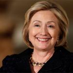 Hilary Clinton smiling