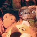 ET in Closet with stuffed animals