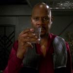 Sisko with glass