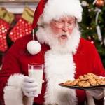 santa with cookies