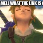 Can you smell it I smell it | CAN YOU SMELL WHAT THE LINK IS COOKING? | image tagged in can you smell it i smell it | made w/ Imgflip meme maker