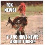 They had one job to do | FOX Y U NO HAVE NEWS ABOUT FOXES? NEWS! | image tagged in mangled chicken,fox news,y u no | made w/ Imgflip meme maker
