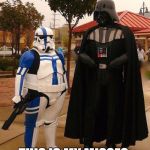 Meet the misses. | HI I'M DARTH AND AAH... THIS IS MY MISSES. | image tagged in fat stormtrooper,memes | made w/ Imgflip meme maker