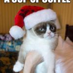 Grumpy Cat Christmas | YOU PAY $5 FOR A CUP OF COFFEE AND YOU WORRY ABOUT THE COLOR OF THE CUP? | image tagged in memes,grumpy cat christmas,grumpy cat | made w/ Imgflip meme maker