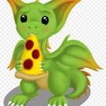 dragon with a pizza