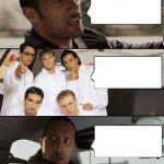 The Rock driving Backstreet Boys meme