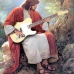 Jesus trying out a guitar | FEELING UNKNOWN
AND YOU'RE ALL ALONE
FLESH AND BONE
BY THE TELEPHONE
LIFT UP THE RECEIVER
I'LL MAKE YOU A BELIEVER TAKE SECOND BEST
PUT ME T | image tagged in jesus trying out a guitar,memes,meme | made w/ Imgflip meme maker