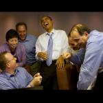 Obama laughing