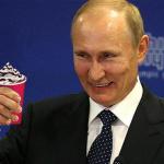 Putin holding Red Cup