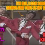 Unintentional Captures | I FEEL PRETTY, OH SO PRETTY.... I'M DJJ. I CAN SING, I CAN DANCE AND THIS IS MY CASUAL WEAR SMEGGIN' KILL ME NOW | image tagged in dwarfers tongue tied,memes,red dwarf,singing,torture | made w/ Imgflip meme maker