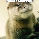 Derp otter  | PEOPLE ASK ME IF I'M GOING BLACK FRIDAY SHOPPING I TELL THEM I HAVE OTTER THINGS TO DO | image tagged in derp otter  | made w/ Imgflip meme maker