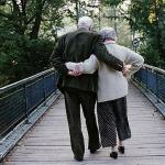 Old Couple on Bridge