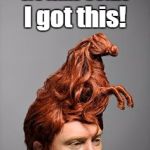 Horse Hair Relax | bra...relax I got this! | image tagged in horse hair relax | made w/ Imgflip meme maker