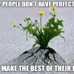 inspirational. | HAPPY PEOPLE DON'T HAVE PERFECT LIVES THEY MAKE THE BEST OF THEIR LIVES | image tagged in inspirational | made w/ Imgflip meme maker