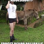 newyorkdonkey | THE ULTIMATE HIPSTER ACCESSORY? FORGET BEARD BALLBALLS DARLING...ITS DONKEYS | image tagged in newyorkdonkey | made w/ Imgflip meme maker