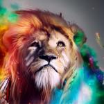 Majestic Rainbow Lion meme