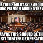 Military Freedom | IF THE US MILITARY IS ABOUT SECURING FREEDOM AROUND THE WORLD MAYBE THIS SHOULD BE THE NEXT THEATER OF OPERATION | image tagged in military freedom | made w/ Imgflip meme maker