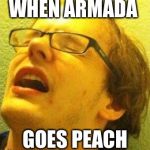 Lol M2K | WHEN ARMADA GOES PEACH | image tagged in mew2k,robot,king,melee,super smash bros | made w/ Imgflip meme maker