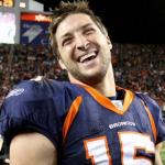 Tebow laughing