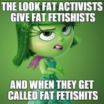 Disgust | THE LOOK FAT ACTIVISTS GIVE FAT FETISHISTS AND WHEN THEY GET CALLED FAT FETISHITS | image tagged in disgust | made w/ Imgflip meme maker
