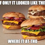 burgerschap | IF ONLY IT LOOKED LIKE THIS WHERE IT AT THO | image tagged in burgerschap | made w/ Imgflip meme maker