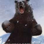 Overly Bearly Bear | HUMAN IN A SLEEPING BAG? YOU MEAN SOFT TACO | image tagged in overly bearly bear,meme,bear,memes | made w/ Imgflip meme maker