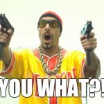 Ali G You what | YOU WHAT?! | image tagged in ali g guns surprised thug,ali g,you what,memes,meme | made w/ Imgflip meme maker