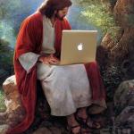 Jesus checking FB