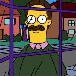 Ned Flanders Looking in window meme