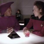 Guinan and Ensign Ro