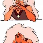 Steven universe | "PEARLNET IS CANON! GARNET ONLY SAID THAT THREE'S A CROWD BECAUSE SHE DOESN'T LIKE JAMIE! FUSIONS CAN FEEL LOVE TOO!" | image tagged in steven universe | made w/ Imgflip meme maker