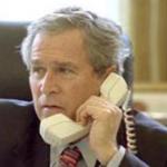 Bush on phone