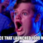 Aussie got talent | THE FACE THAT LAUNCHED 1000 MEMES. | image tagged in aussie got talent | made w/ Imgflip meme maker