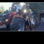Hot Chicks on a Tractor