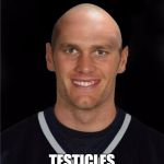 Brady Bald | I THINK OF YOU AS; TESTICLES WITH TEETH! | image tagged in brady bald | made w/ Imgflip meme maker
