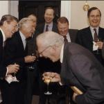 businessmen laughing
