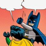 LEGO Batman slapping Robin flipped